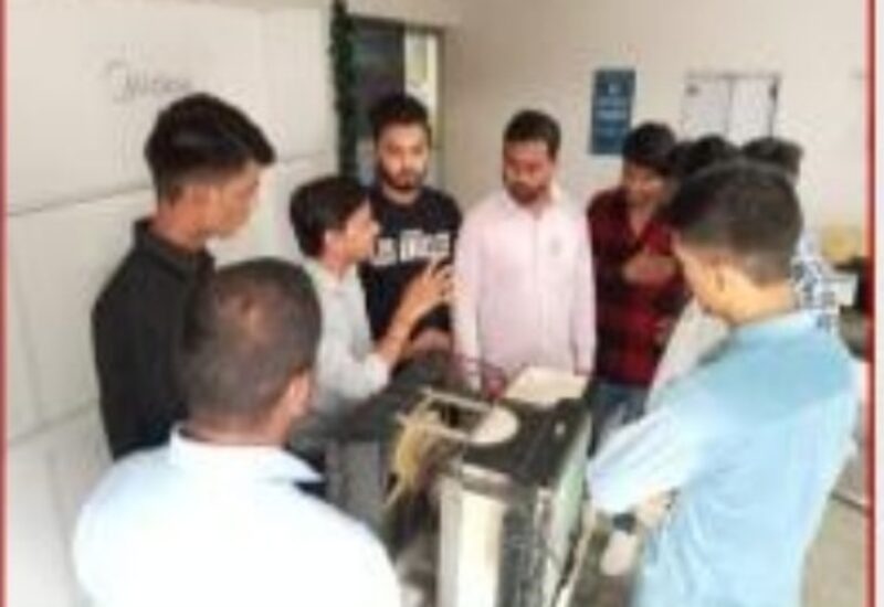 Group practical session on air conditioning equipment